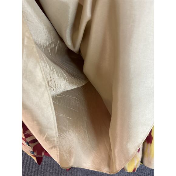 Ralph Lauren Womens Printed Silk Skirt Sz 8 Lined Multi Color Luxe Artsy Pockets - Picture 9 of 9